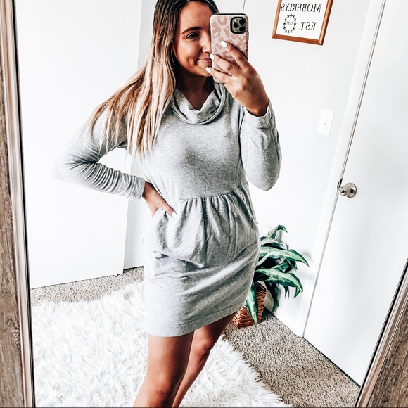 J. Jill Dresses & Skirts - J jill grey cowl neck dress